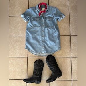 Universal Thread Over Sized Denim Shirt Dress XS